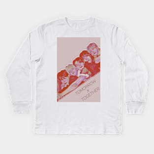 Tomorrow X Together Group photo design Kids Long Sleeve T-Shirt